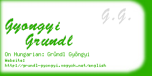 gyongyi grundl business card