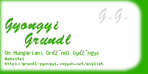 gyongyi grundl business card